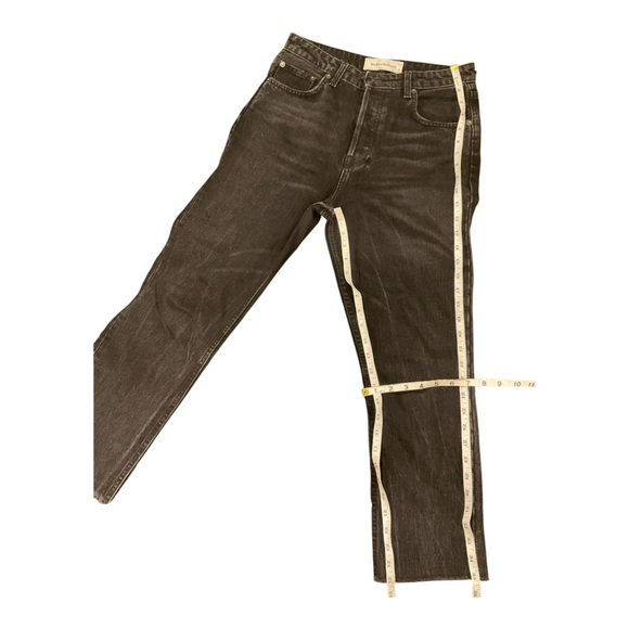 Reformation Women’s High Rise Button Fly Skinny Jeans Raw Hem Black Size 27 - Picture 13 of 16